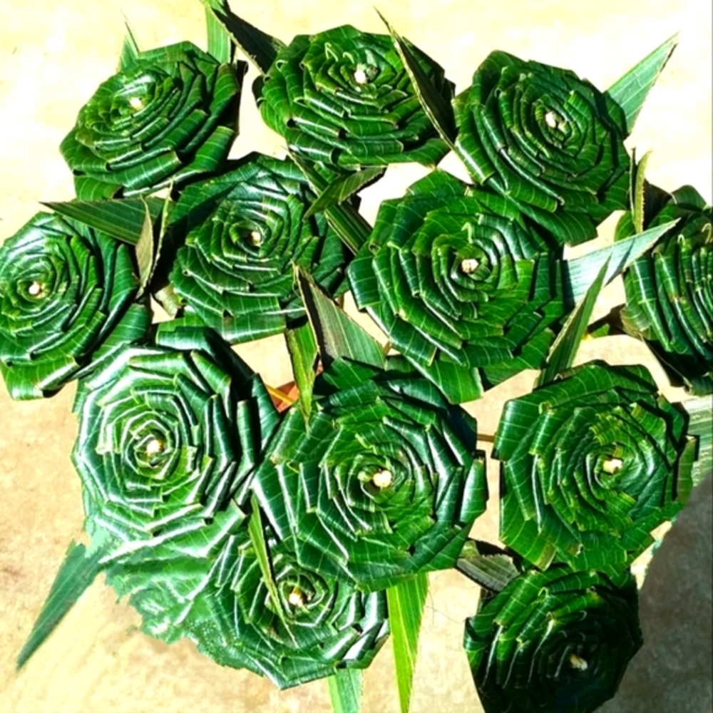 Bouquet of Coconut Leaf Flowers